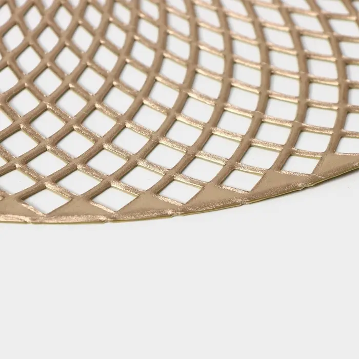 Салфетки сервировочные на стол Доляна &laquo;Вира&raquo;, 4 шт., d=38 см, золотые