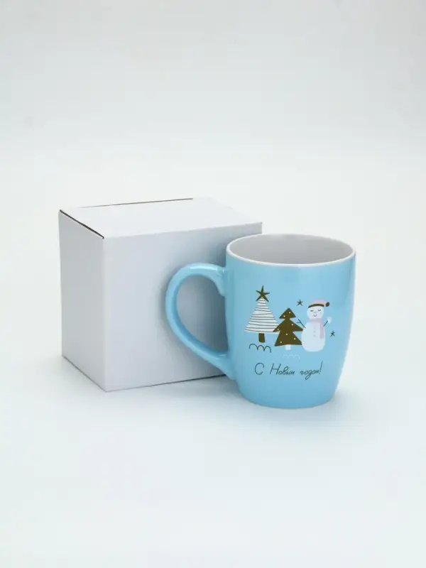 Кружка керамическая новогодняя «С новым годом!», 690 мл Кружка керамическая новогодняя «С новым годом!», 690 мл