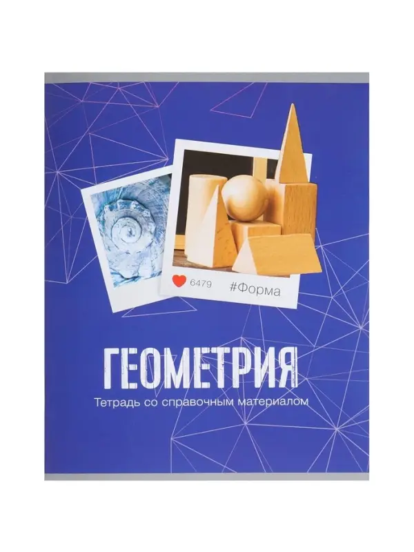 Предметная тетрадь по геометрии Calligrata &laquo;Фото&raquo;, 48 листов, в клетку, со справочным материалом, обложка из мелованного картона