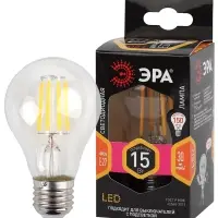 Лампа светодиодная декоративная LED 15 Вт 1950Лм 2700К груша, филамент теплый E27 230В F-LED A60-15W-827-E27