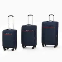 Чемодан на колёсах TEXTURA, кодовый замок, текстильный, с увеличением, 47&times;30&times;78 см, 28", синий