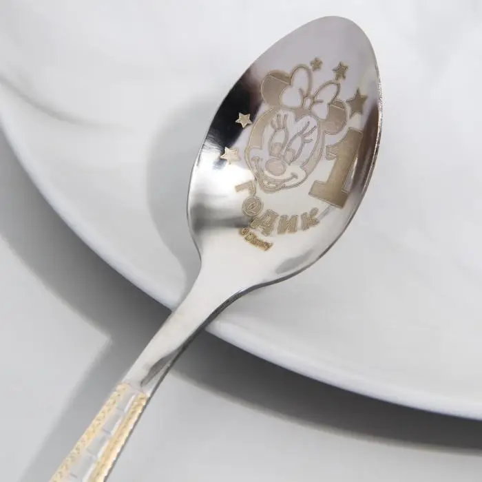 Ложечка детская  Ложечка детская "1 год" (для малышки), Минни Маус, 2,3 х 11 см