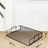 Лоток для бумаг Calligrata, горизонтальный, металлическая сетка, 1 отделение, чёрный