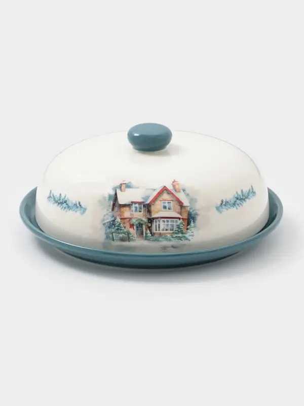 Блинница новогодняя Доляна «Зимний вечер», 23.5×9.7 см, доломит, белая Блинница новогодняя Доляна «Зимний вечер», 23.5×9.7 см, доломит, белая