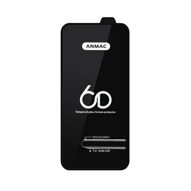 Защитное стекло для Samsung A35 Anmac 6D Black без упаковки Арт. 1137481 (10 шт./уп.)