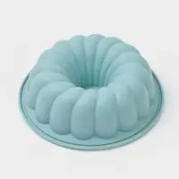 Форма для выпечки Доляна &laquo;Немецкий кекс. Завиток&raquo;, силикон, d=20 см, внутренний d=18.5 см, голубой, сиреневый