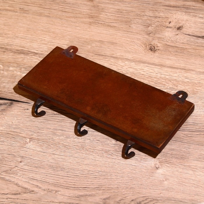 Вешалка Вешалка "Узоры" дерево, 3 крючка