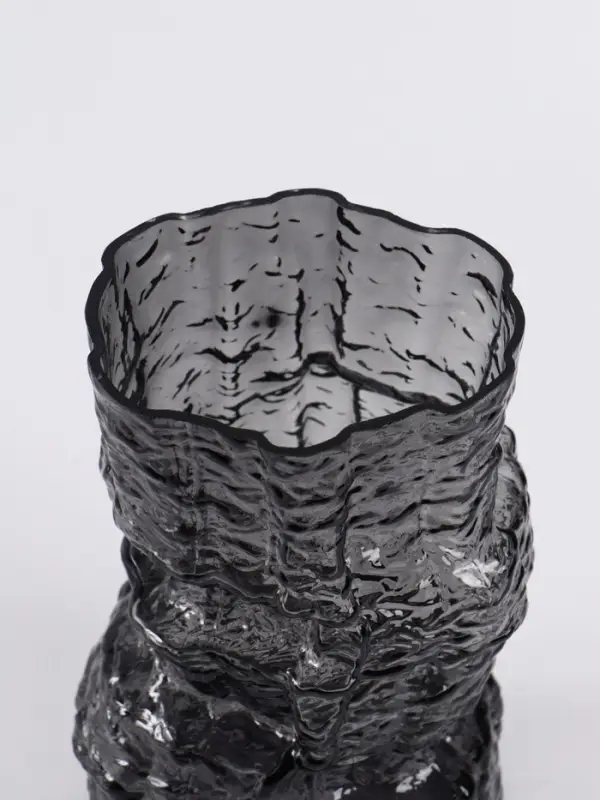 Ваза «Гоэтано», 24.5×13 см, стекло, чёрная