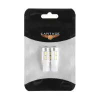Светодиодная лампа для автомобиля CARTAGE, T10 5W5, 12 В, 10 SMD-5630, набор 2 шт.