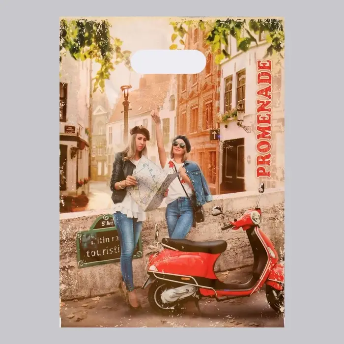 Пакет &laquo;Прогулка&raquo; полиэтиленовый с вырубной ручкой, 50 мкм, 30&times;40 см