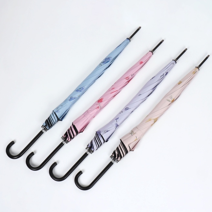 Зонт - трость полуавтоматический «Цветочки», эпонж, 8 спиц, R = 51/60 см, D = 120 см, цвет МИКС Зонт - трость полуавтоматический «Цветочки», эпонж, 8 спиц, R = 51/60 см, D = 120 см, цвет МИКС