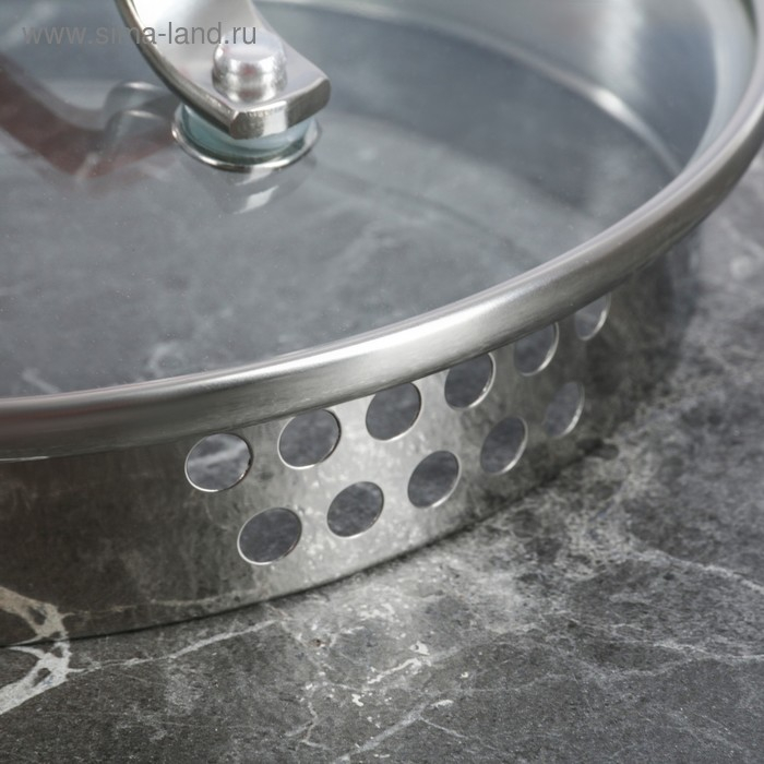 Ковш «Аврора», 1,6 л, d=16 см, капсульное дно, стеклянная крышка, индукция Ковш «Аврора», 1,6 л, d=16 см, капсульное дно, стеклянная крышка, индукция