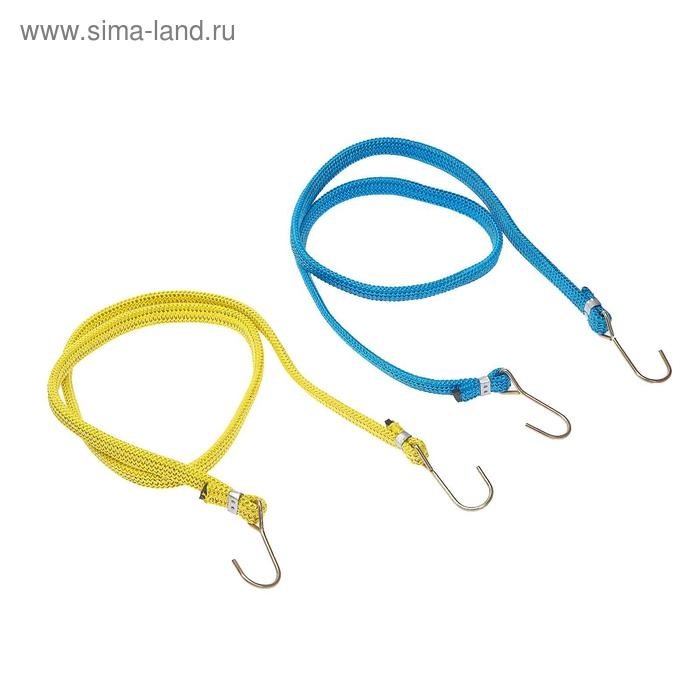 Резинка для крепления багажа TORSO, 120 см, d1.75 мм, металлические крючки, МИКС, набор 2 шт Резинка для крепления багажа TORSO, 120 см, d1.75 мм, металлические крючки, МИКС, набор 2 шт