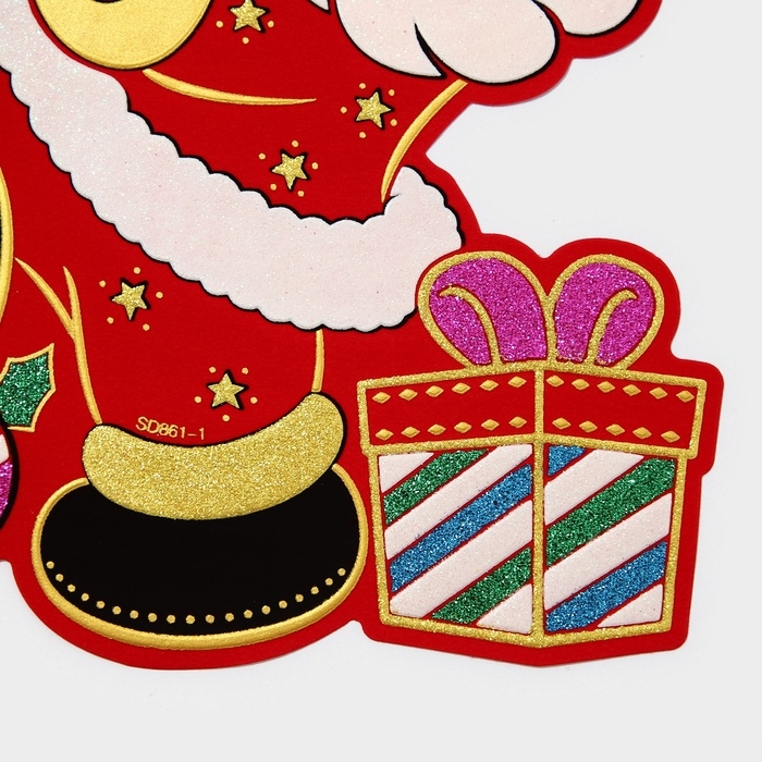 Декоративная наклейка Декоративная наклейка "Дедушка мороз с подарками" 44х32 см