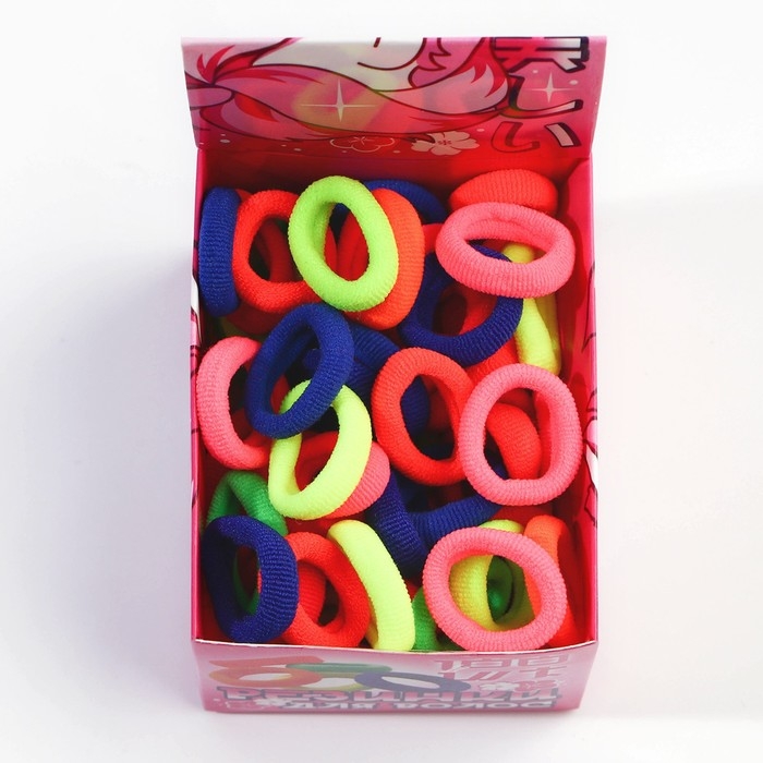 Резинки для волос «Махрушка», лис, 100 шт, 2 х 2 х 0.4 см Резинки для волос «Махрушка», лис, 100 шт, 2 х 2 х 0.4 см