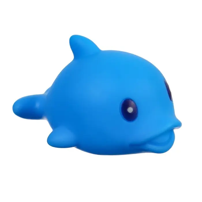 Набор резиновых игрушек для ванны Крошка Я &laquo;Поймай дельфина&raquo;, с пищалкой, сачок в комплекте, 6 шт.