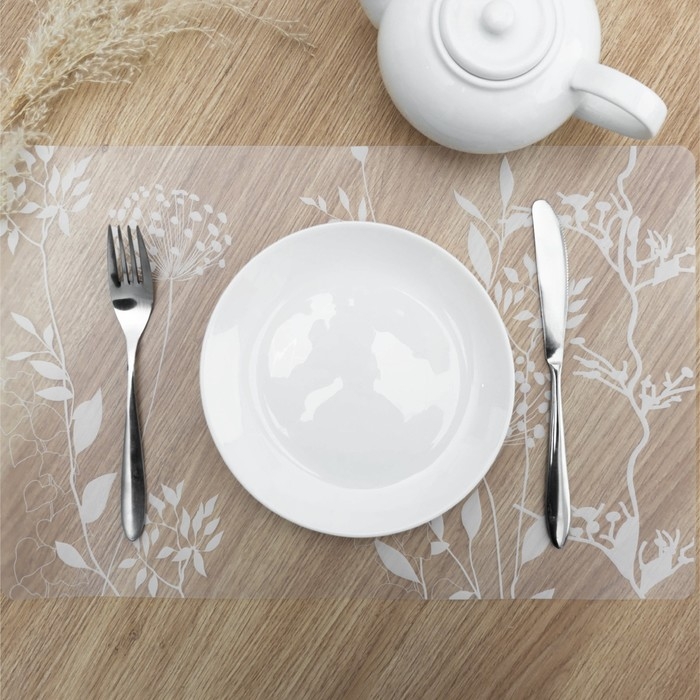 Салфетка сервировочная на стол «Укроп», 42×28 см, прозрачная Салфетка сервировочная на стол «Укроп», 42×28 см, прозрачная