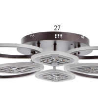 Люстра с ПДУ 1162/8CF LED 160Вт 3000-6000К диммер кофе 70х70х10 см BayerLux