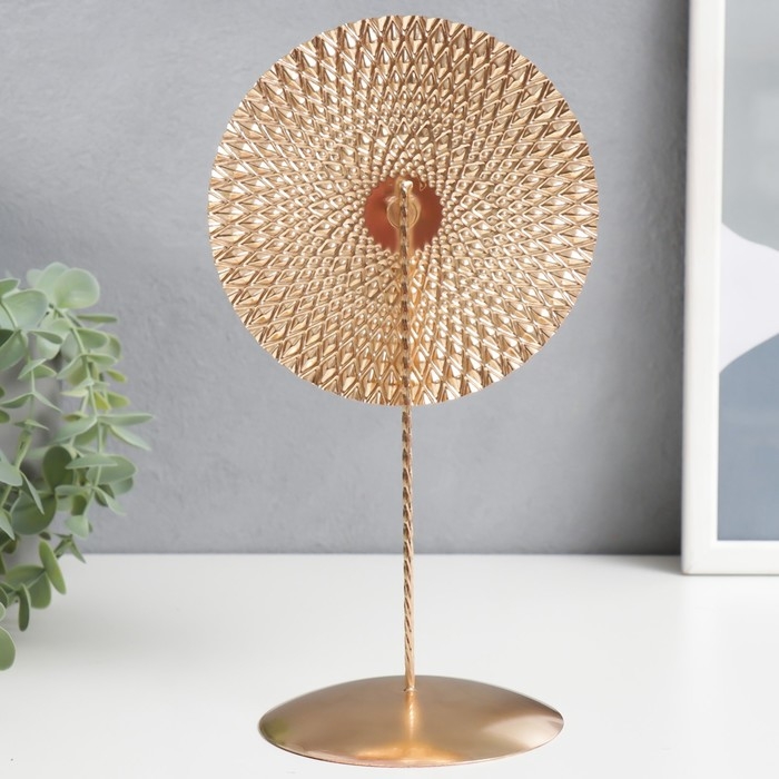 Подсвечник металл на 1 свечу Подсвечник металл на 1 свечу "Этнический круг" золото 25,5х13,5х11 см