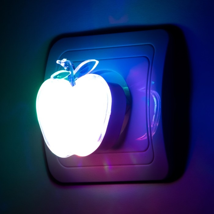 Ночник "Яблоко", 5,5х5х5 см, пластик