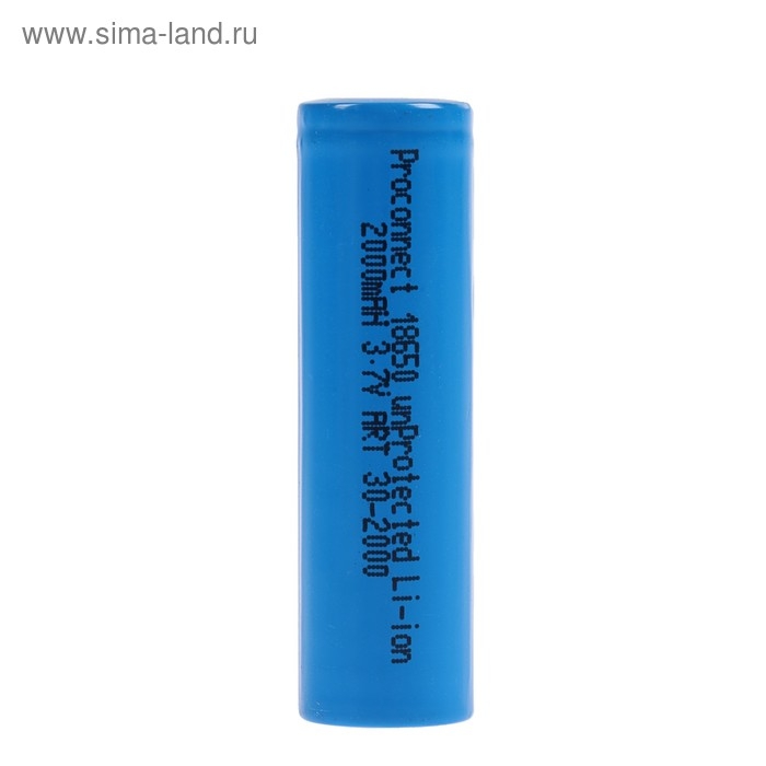 Аккумулятор REXANT, 18650 unprotected, Li-ion, 2000 мАЧ, 3.7 В Аккумулятор REXANT, 18650 unprotected, Li-ion, 2000 мАЧ, 3.7 В