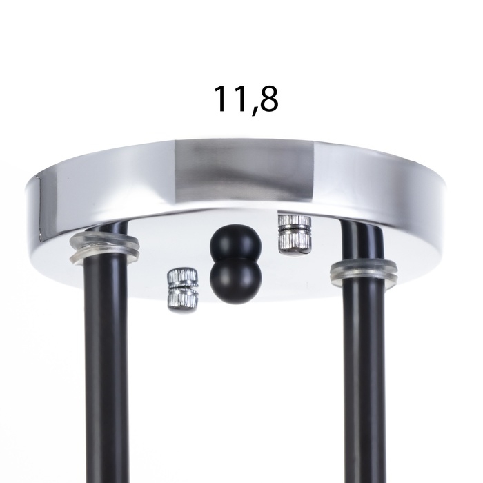 Люстра Люстра "Миллениум" 2х60Вт Е27 Хром, чёрный 54х19х23см