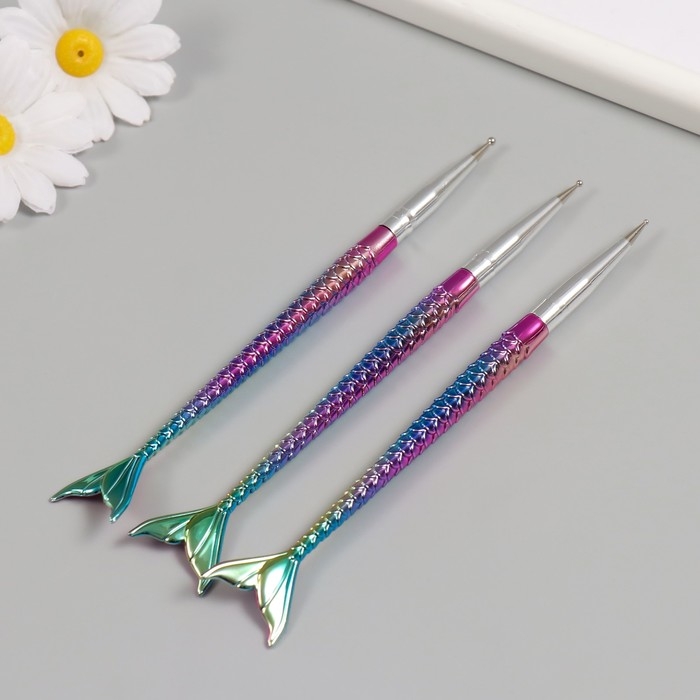 Инструменты для моделирования и придания формы  Инструменты для моделирования и придания формы "Русалка" набор 3 шт пластик, металл, 17 см   1025464