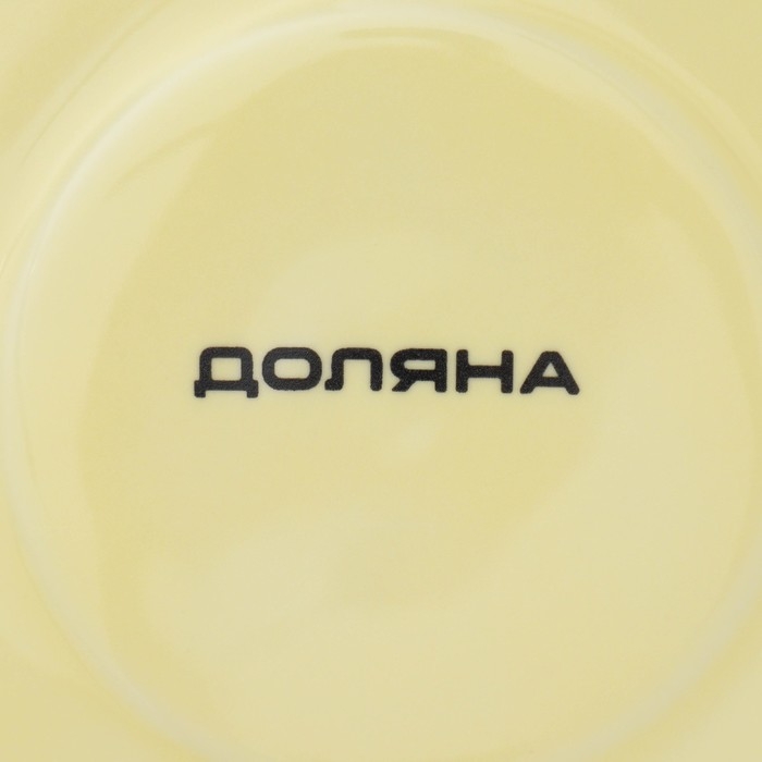 Сервиз фарфоровый чайный Доляна «Вивьен», 12 предметов: 6 чашек 200 мл, 6 блюдец d=15 см, цвет жёлтый