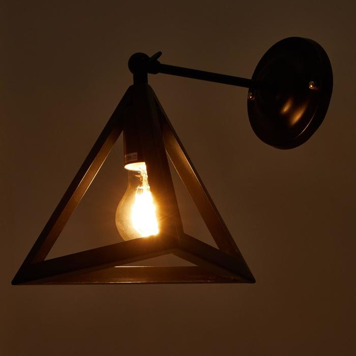 Бра  Бра "Пирамида" 1хE27 40Вт черный 25х30х30 см