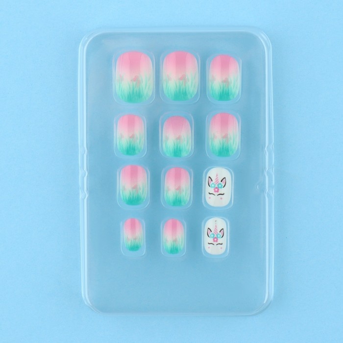 Детские накладные ногти «Единорожка», 12 шт