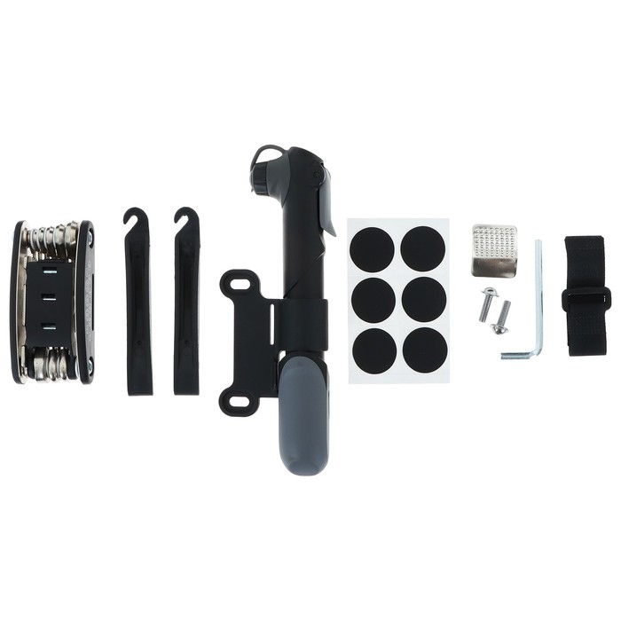 Набор велоинструментов, сумка, шестигранники, ремкомплект, насос Набор велоинструментов, сумка, шестигранники, ремкомплект, насос