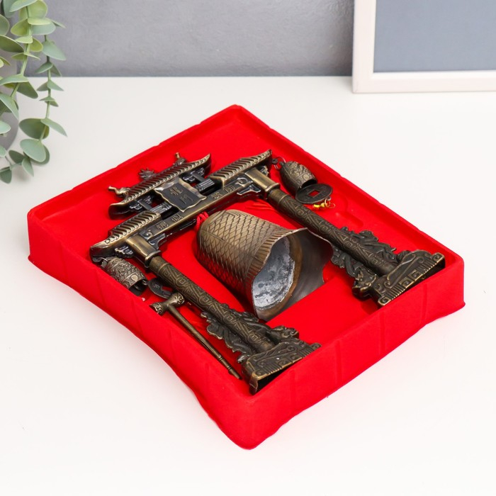 Колокол-гонг металл настольный  Колокол-гонг металл настольный "Драконы" 21,5х22х5 см