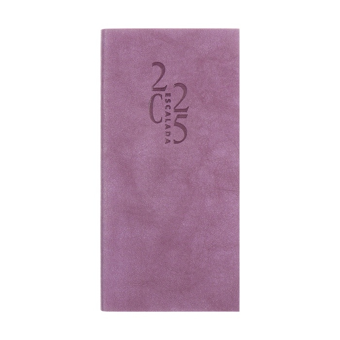 Еженедельник датированный 2025 года, 80х165 мм, 64 листа ESCALADA, мягкая обложка из искусственной кожи, блинтовое тиснение, блок 70 г/м², сиреневый Еженедельник датированный 2025 года, 80х165 мм, 64 листа ESCALADA, мягкая обложка из искусственной кожи, блинтовое тиснение, блок 70 г/м², сиреневый