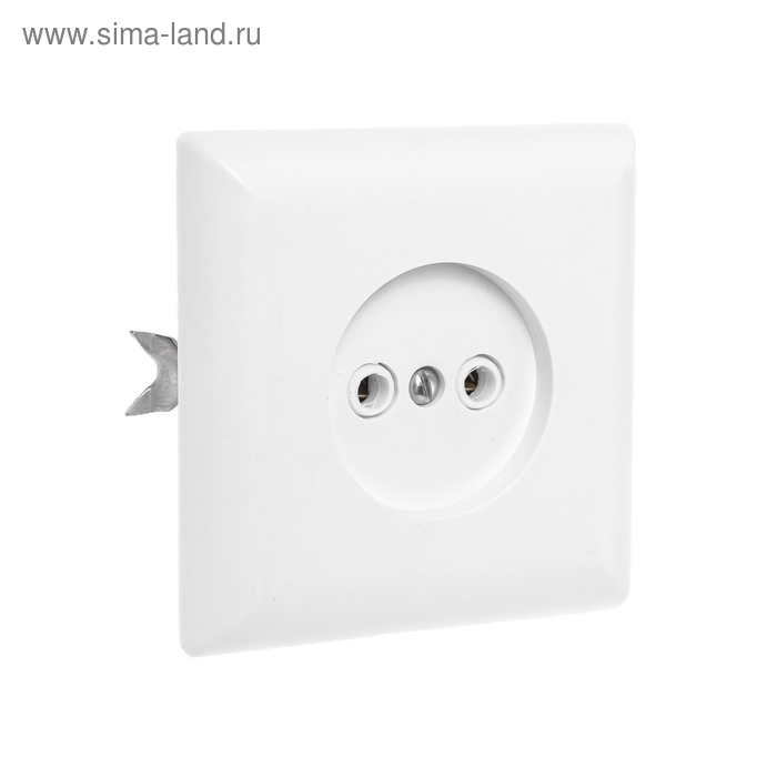 Розетка  Розетка "Элект" РС 16-038, 16 А, 250 В, одноместная, скрытая, без з/к, белая