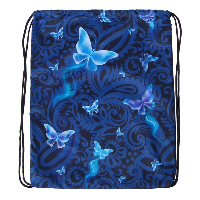 Мешок для обуви 420 х 340 мм, Calligrata МСО-5С, (мягкий полиэстер, плотность 210D),  Мешок для обуви 420 х 340 мм, Calligrata МСО-5С, (мягкий полиэстер, плотность 210D), "Бабочки"