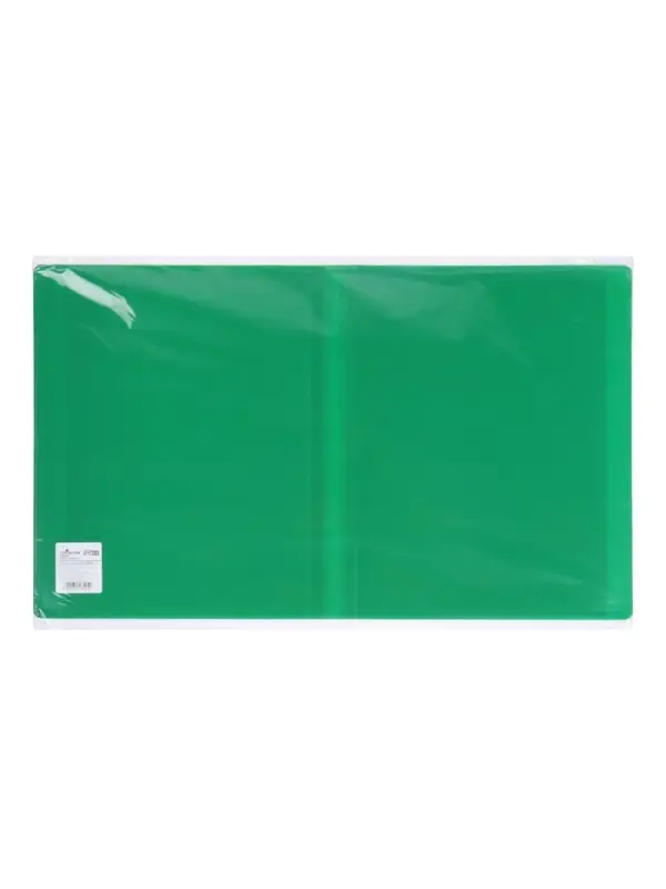 Папка с 100 вкладышами А4, 700 мкм, Calligrata, текстура &laquo;песок&raquo;, зелёная