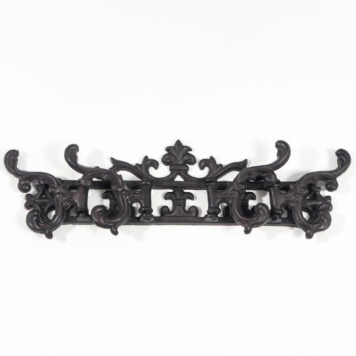 Крючки декоративные чугун Крючки декоративные чугун "Геральдическая лилия с листьями" 13,6х12,8х38 см