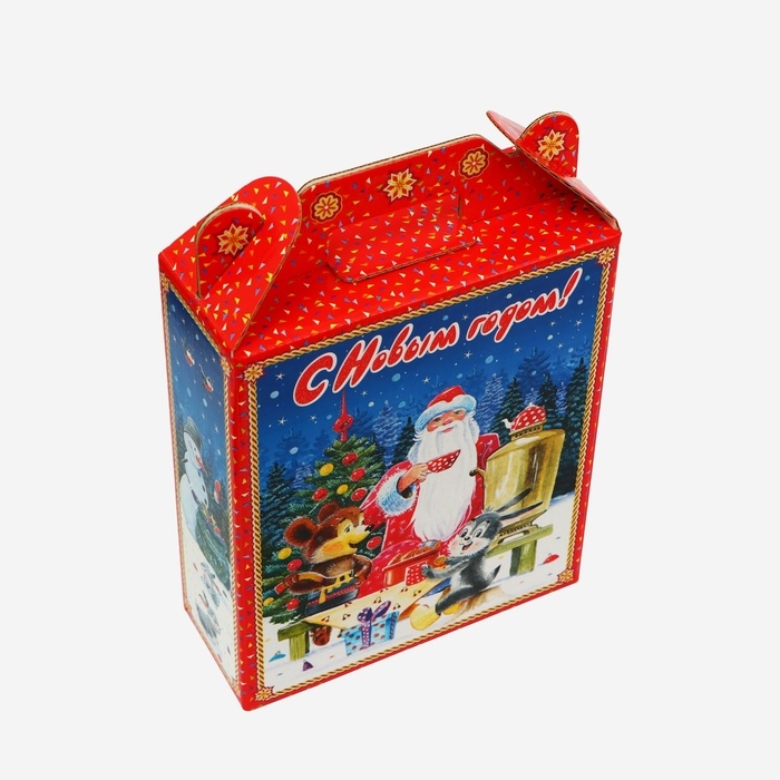 Новый год. Подарочная коробка новогодняя Подарок Новый год. Подарочная коробка новогодняя Подарок "Чаепитие" 16,8 х 7 х 25 см.