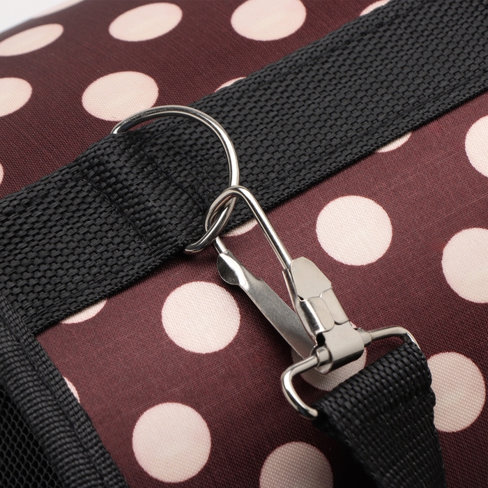 Сумка - переноска для животных  Сумка - переноска для животных "Горошек", коричневая, размер S, 37,5 х 17 х 22 см