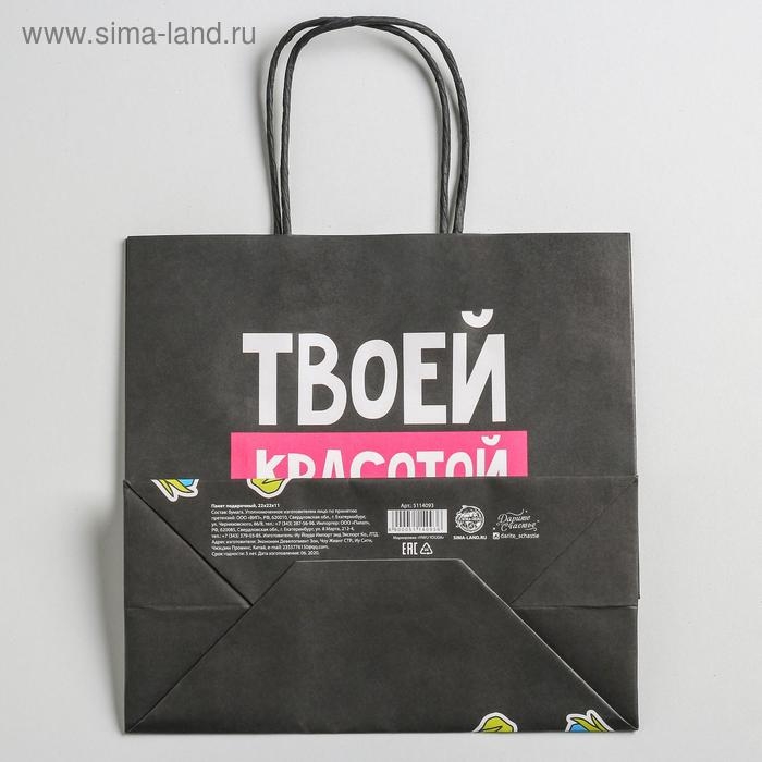 Пакет подарочный, упаковка, «Красота», 22 х 22 х 11 см Пакет подарочный, упаковка, «Красота», 22 х 22 х 11 см