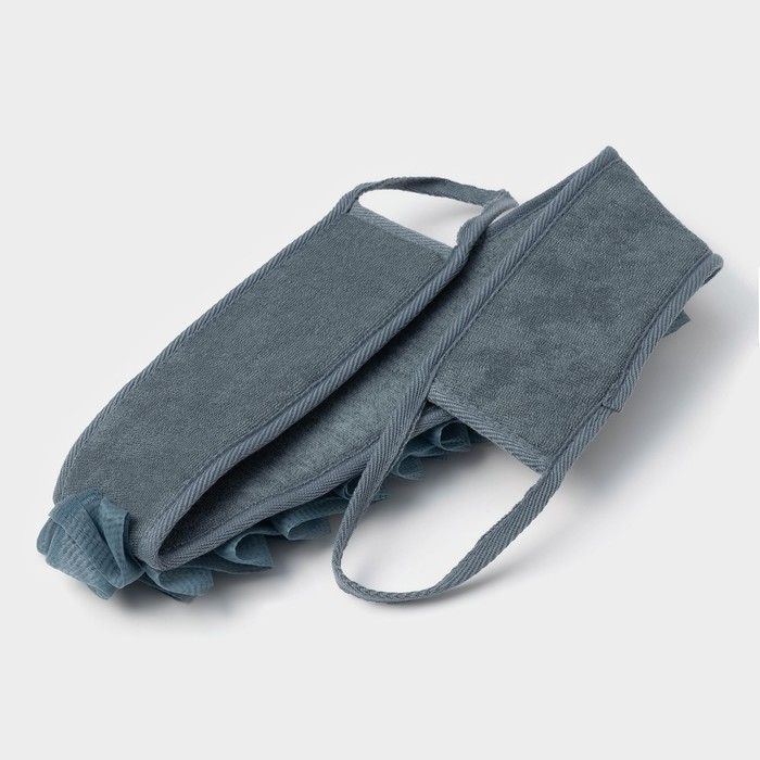 Мочалка для тела массажная Доляна «Афродита», 69×8 см, цвет серый Мочалка для тела массажная Доляна «Афродита», 69×8 см, цвет серый