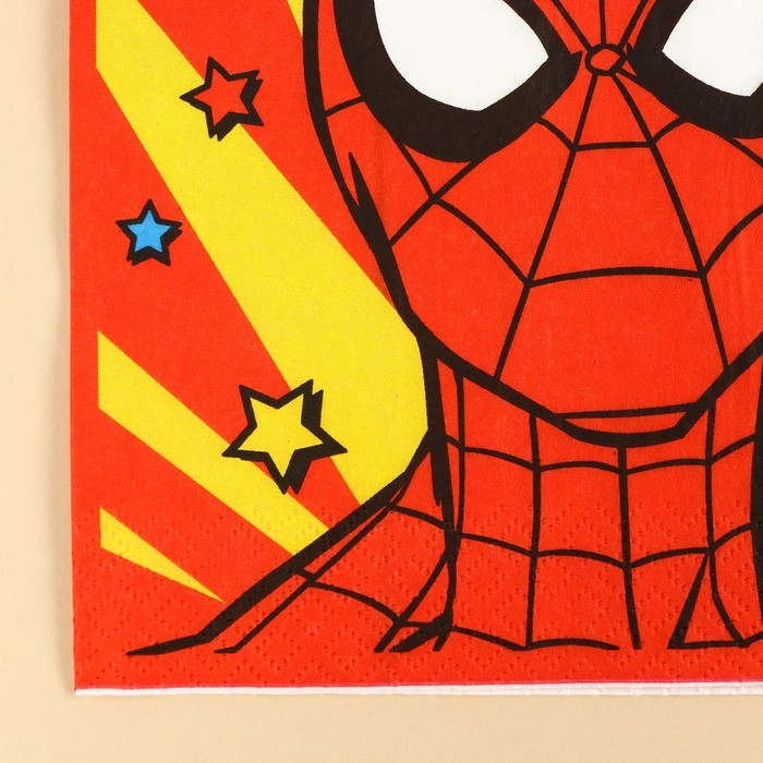 Салфетки бумажные Салфетки бумажные "Супермен", 33х33 см, 20 штук, 3-х слойные, Человек-паук