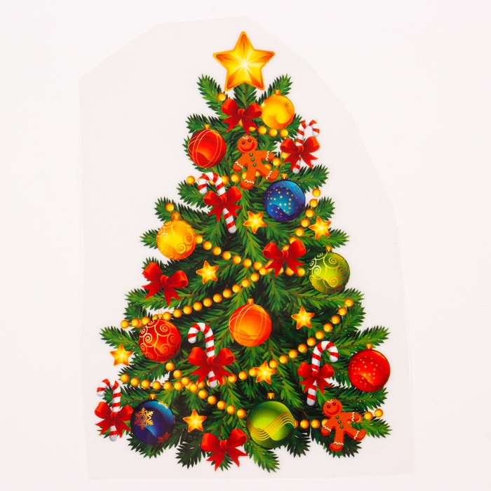 Термотрансфер «Ёлочка с гирляндой», набор 10 шт. Термотрансфер «Ёлочка с гирляндой», набор 10 шт.