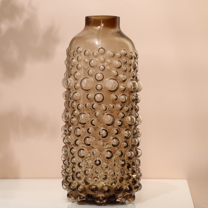 Ваза для цветов «Мальва» из темного прозрачного стекла 30 х 15 х 15 см Ваза для цветов «Мальва» из темного прозрачного стекла 30 х 15 х 15 см