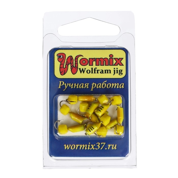 Мормышка Столбик с  Мормышка Столбик с "Сырным" кубиком (лимонный), вес 1 г, размер 3