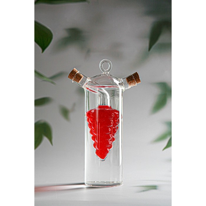 Бутыль стеклянный для соусов и масла 2 в 1 «Фьюжн. Виноград», 300/50 мл, 11×6,5×18 см Бутыль стеклянный для соусов и масла 2 в 1 «Фьюжн. Виноград», 300/50 мл, 11×6,5×18 см