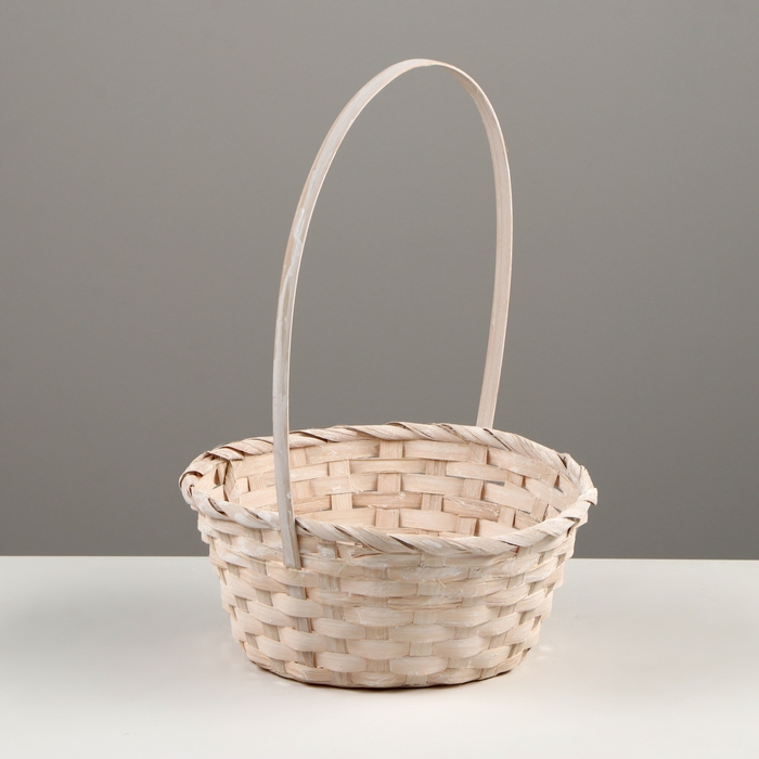 Набор корзин плетеных, D16xH10/32см, D18xH10/34см, D21xH10/36см, 3шт, бамбук, белый Набор корзин плетеных, D16xH10/32см, D18xH10/34см, D21xH10/36см, 3шт, бамбук, белый