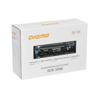 Автомагнитола Digma DCR-380B 1DIN, 4 x 45 Вт, USBx2, SD, AUX