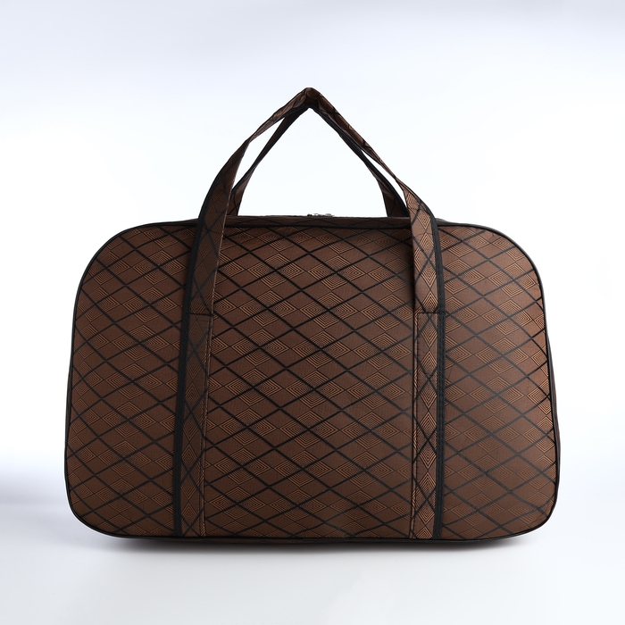 Сумка дорожная на молнии, наружный карман, длинный ремень, цвет коричневый Сумка дорожная на молнии, наружный карман, длинный ремень, цвет коричневый