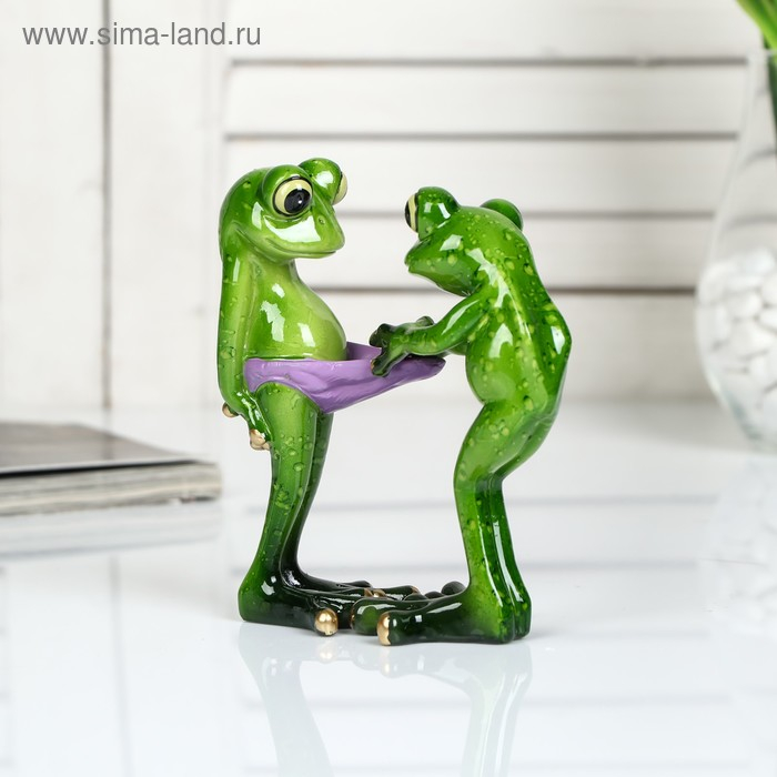Сувенир полистоун лак  Сувенир полистоун лак "Лягушата - Давай знакомиться" 14х11х6,5 см